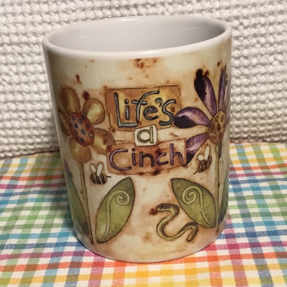 Vintage Inch By Inch Life’s A Cinch~Karen Hillard Crouch Mug~Lang & Wise~2001 - Picture 1 of 8